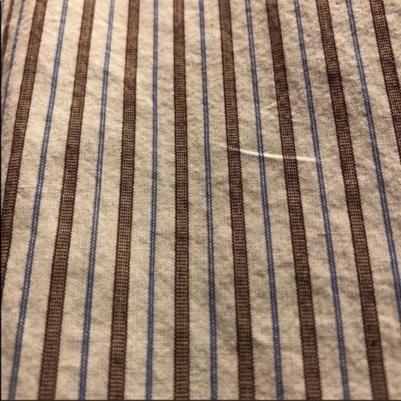 max studio•babydoll top oversized striped blouse shirt - Picture 8 of 8